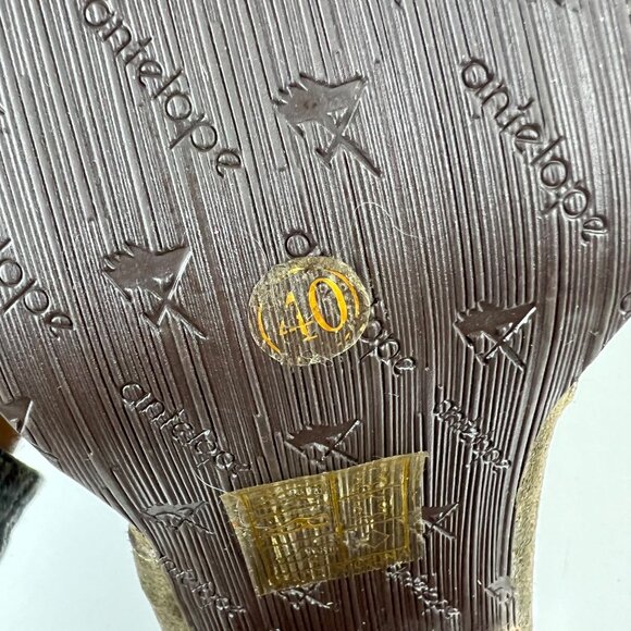 Antelope Womens Brown Suede Mid Calf Boots Chunky Block Heel size 40 US 9 9.5 - Picture 16 of 16